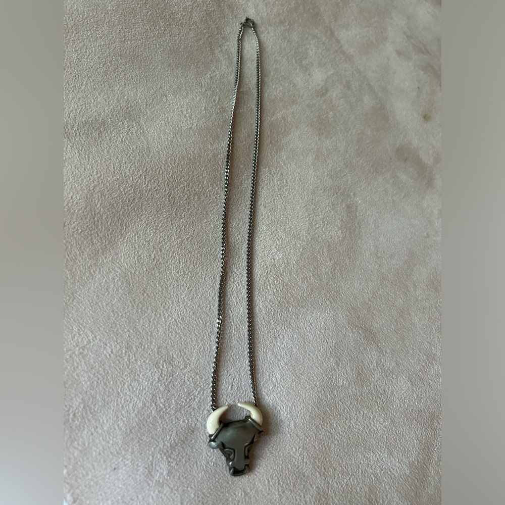 Vintage Avon bull head necklace